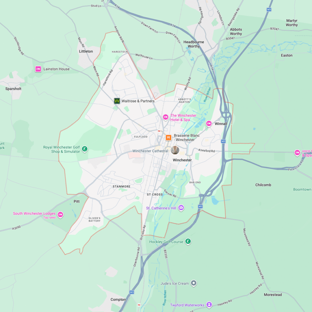 Map of Winchester