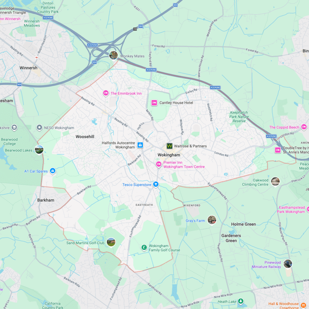 Map of Wokingham
